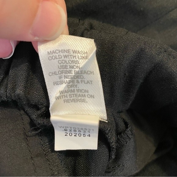 J. Jill Stretch Linen Blend Ankle Cuffed Pull On Pants in Black Size S - Picture 8 of 9